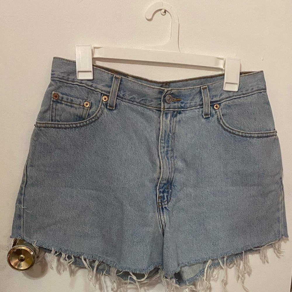 Vintage Levi’s Blue Jean Denim Shorts High Waist 90s 80s Cowgirl Western